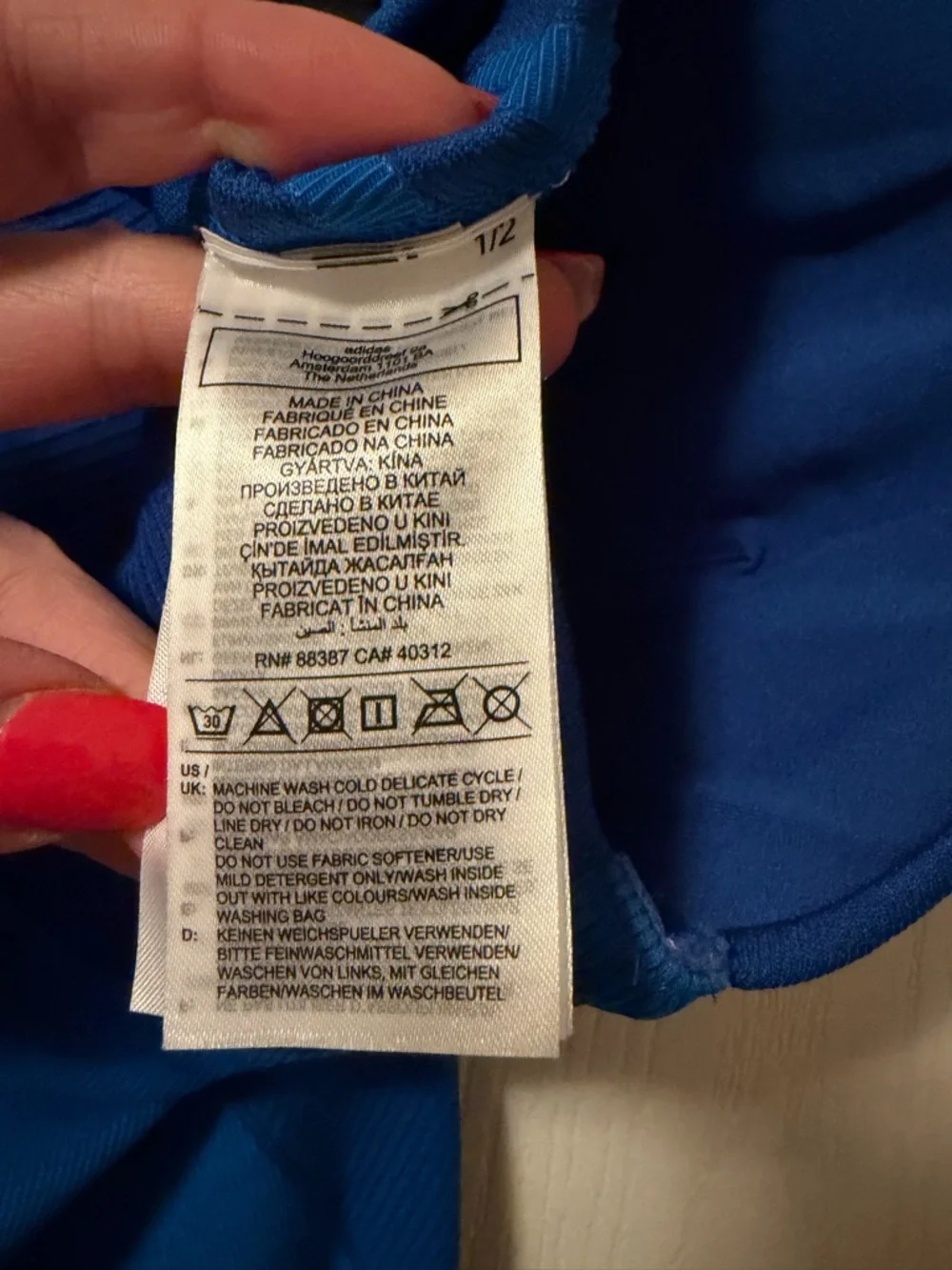 Adidas Ivy Park Blue Strappy Bodycon Dress Size Medium - Picture 9 of 10
